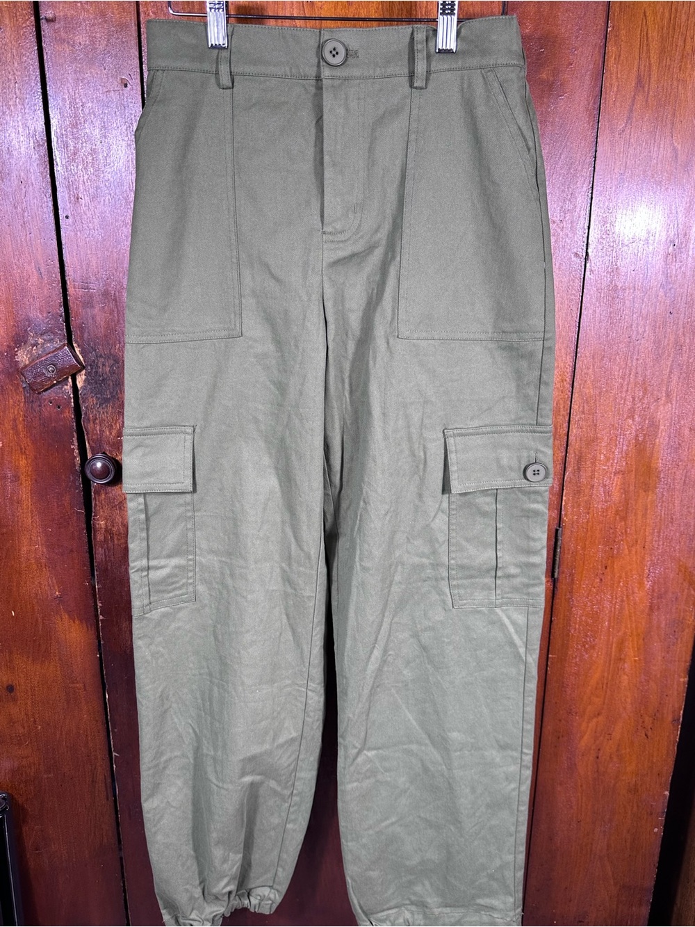 Lepunuo Cargo Jogger Pants Olive Green High Rise Utility NWT Women’s Medium